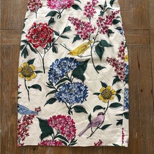 Boden Cream Skirt with Multicolor Floral Design